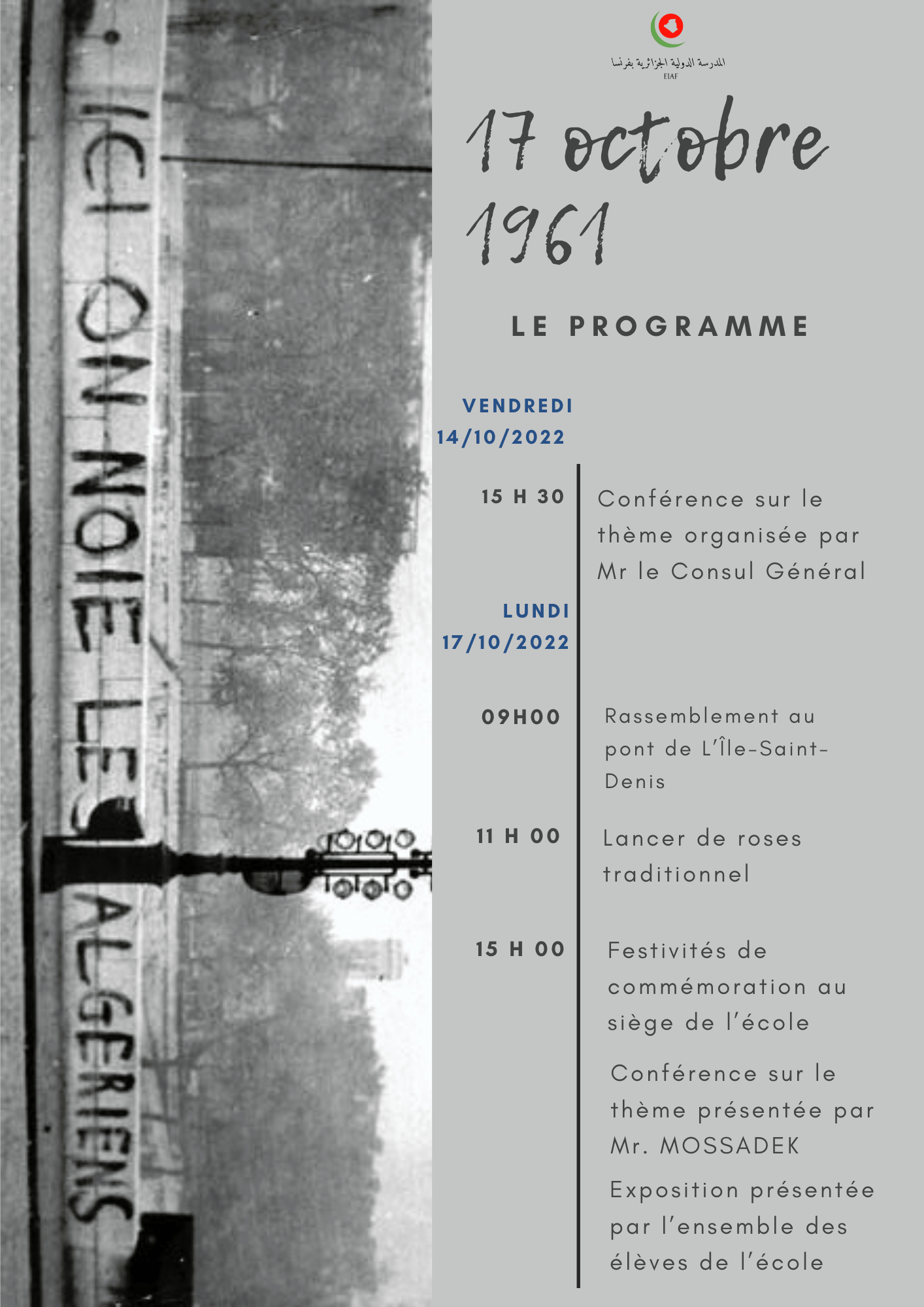 Programme 17 octobre 2022